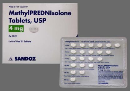 Methylprednisolone 4 mg Dose Pack